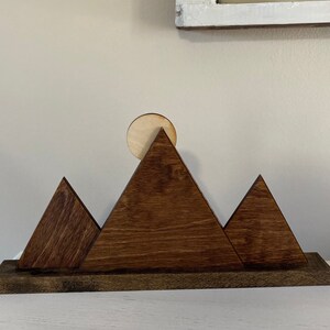 Wood Mountain Shelf Art - Mountain Scene - Wood Mountain Decor - Mountain Nursery