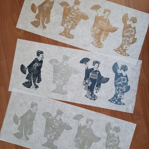 May in the color of your choice - Hand-engraved and printed linocut - handmade linocut print