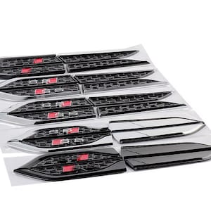 2pcs Abs Car Body Fender Side Wing Emblem Sticker Auto Accessories For AUDI SLINE S5 RS5 ABT A3 A4 B5 B7 B9 A5 A6 C5 C6 C7 A7 Abt