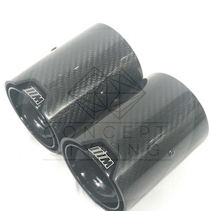 Bmw M Exhaust Tips Gloss Black Carbon Fibre Bmw M135i M140i M235i M240i