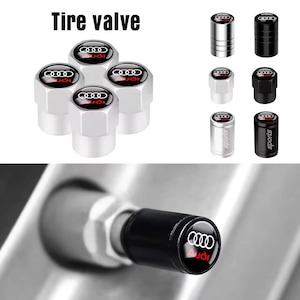 Car Metal Logo Wheel Air Valve Caps Tire Dust Cover For Audi Sline A4 B7 B8 B9 A3 8P 8V 8L A5 A6 C6 C5 C7 A1 Q2 Q3 Q7 Quattro RS