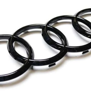 285 mm breites Audi RS7 Glänzend schwarzes Frontgitter Logo A6 A7 A8 SQ5 Q3 Q5 Q7