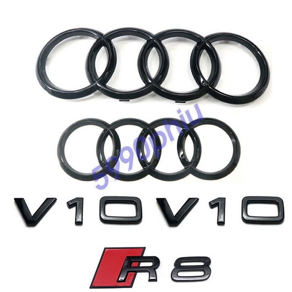 Black Audi R8 Badges