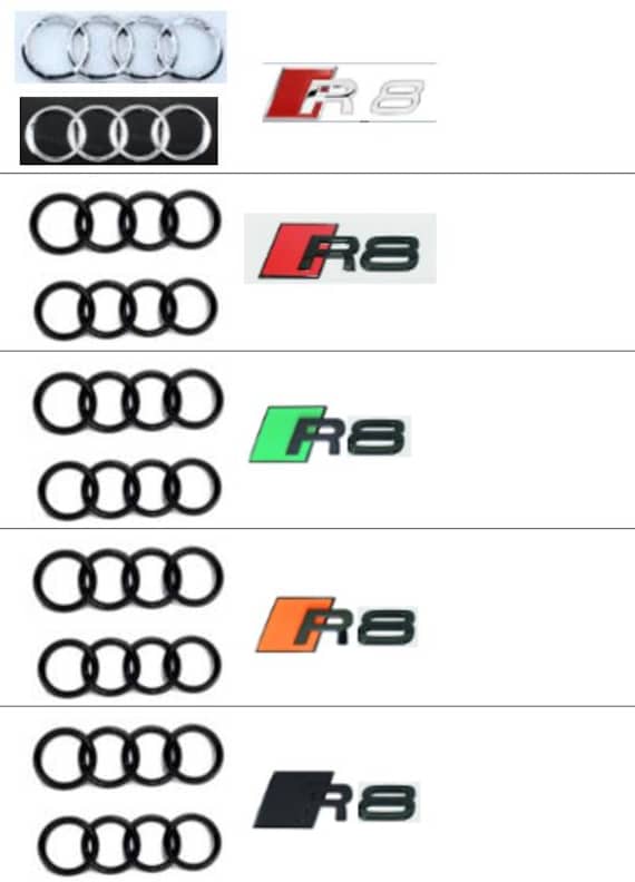 Black Audi R8 Badges