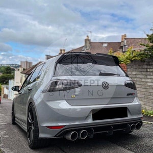 Vw Golf R Gtd Gti Oettinger Style Gloss Black Boot Spoiler Mk7 Mk7.5