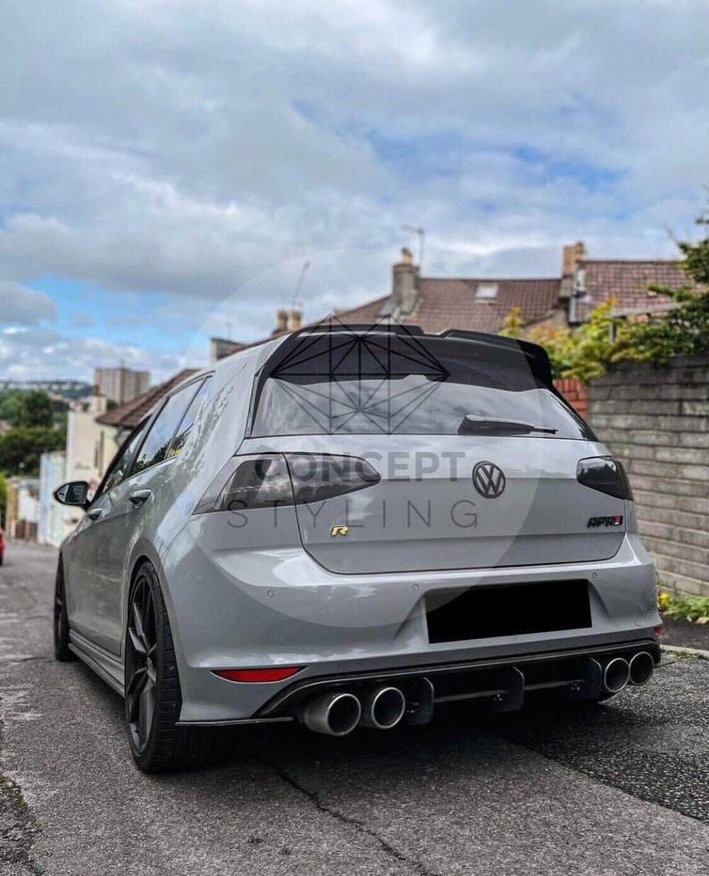 Vw Golf R Gtd Gti Oettinger Style Gloss Black Boot Spoiler Mk7 Mk7.5 Etsy