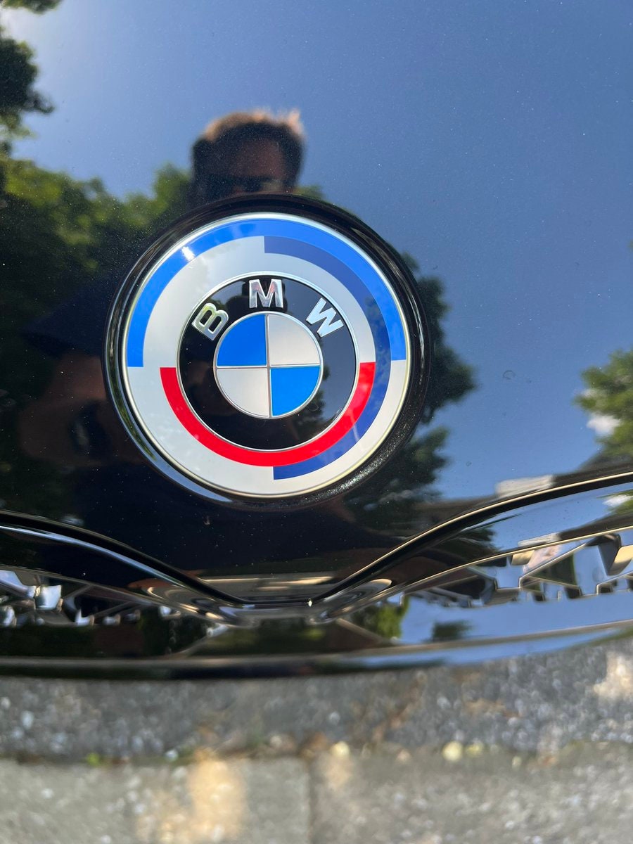 Für bmw mit Buchstaben 82mm 50. Jubiläum M BMW Emblem Logo Ersatz für  Kapuze oder Kofferraum 82mm für ALLE Modelle BMW E30 E36 -  Österreich