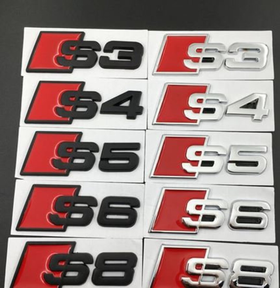 4abs Sticker ABS Emblem Badge Letter Trunk Car Sticker for S3 S4 S5 S6 S7 S8 RS3 RS4 ...