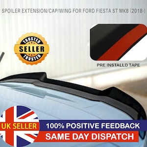 Rear Spoiler Extension Lip Wing Ford Fiesta ST | Zetex S Mk8