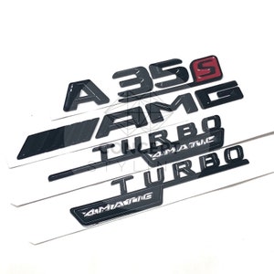Mercedes A35s Amg & Turbo 4matic Gloss Black Badge Boot For C Class Badge Set