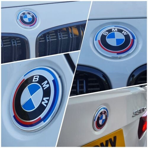 For Bmw 82mm 50th Anniversary M BMW Emblem Logo Replacement for