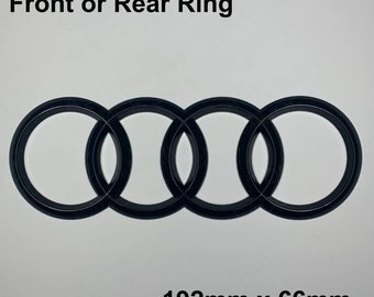 Audi 192mm x 66mm - Rear Gloss Black Ring