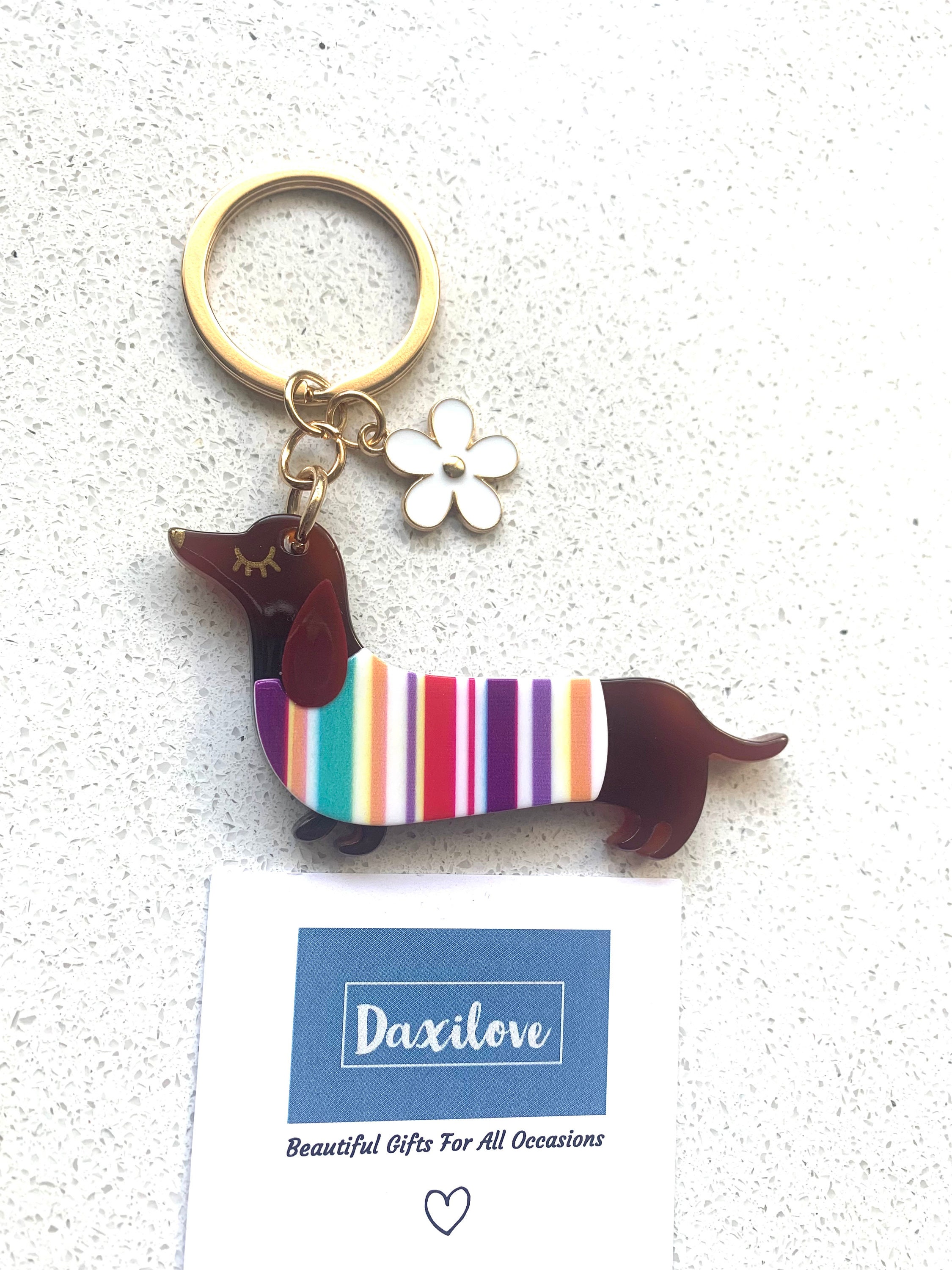 Dachshund Sausage Dog Keyring Keychain in Different Patterns Etsy UK