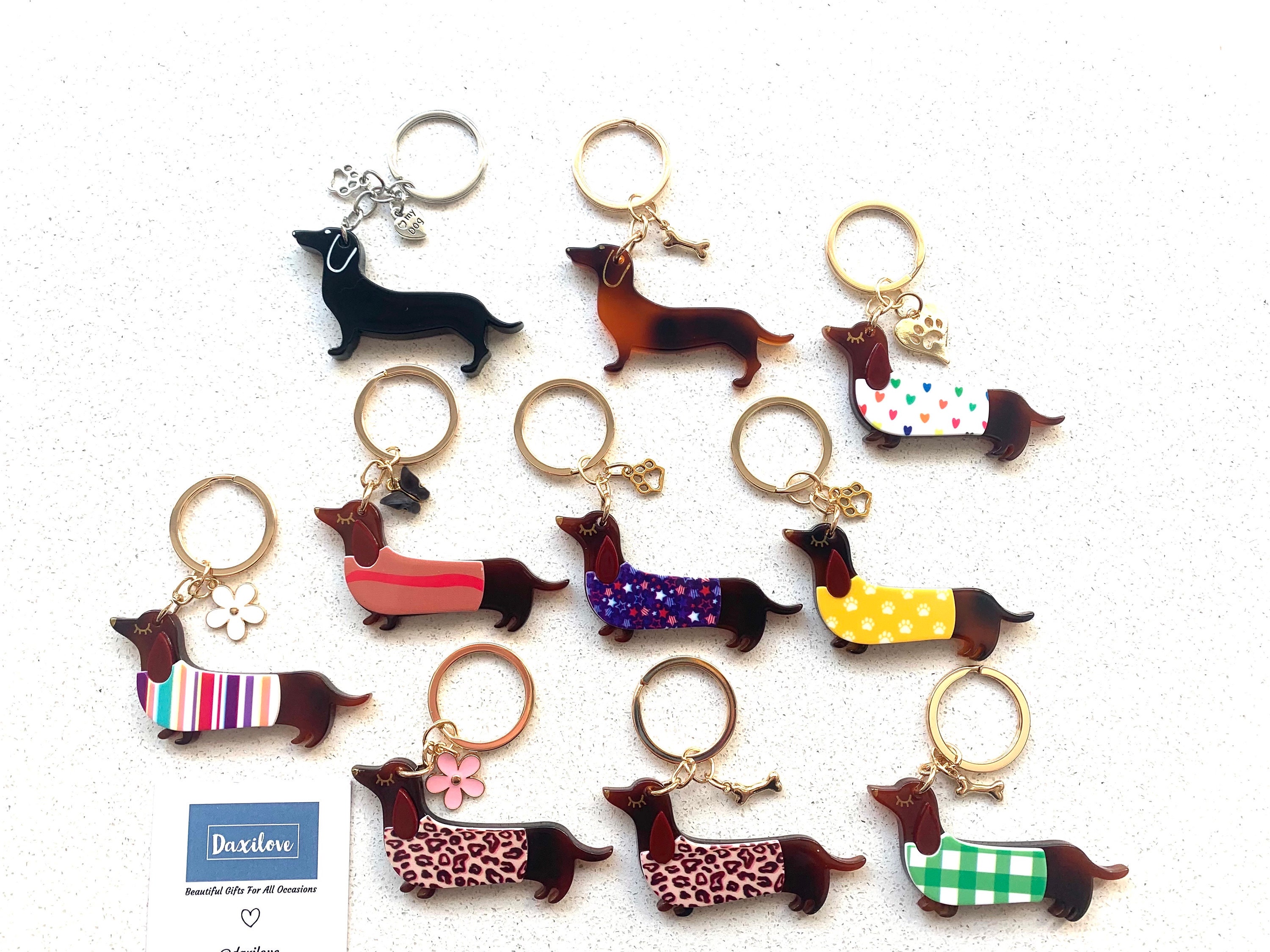 Dachshund Sausage Dog Keyring Keychain in Different Patterns Etsy UK