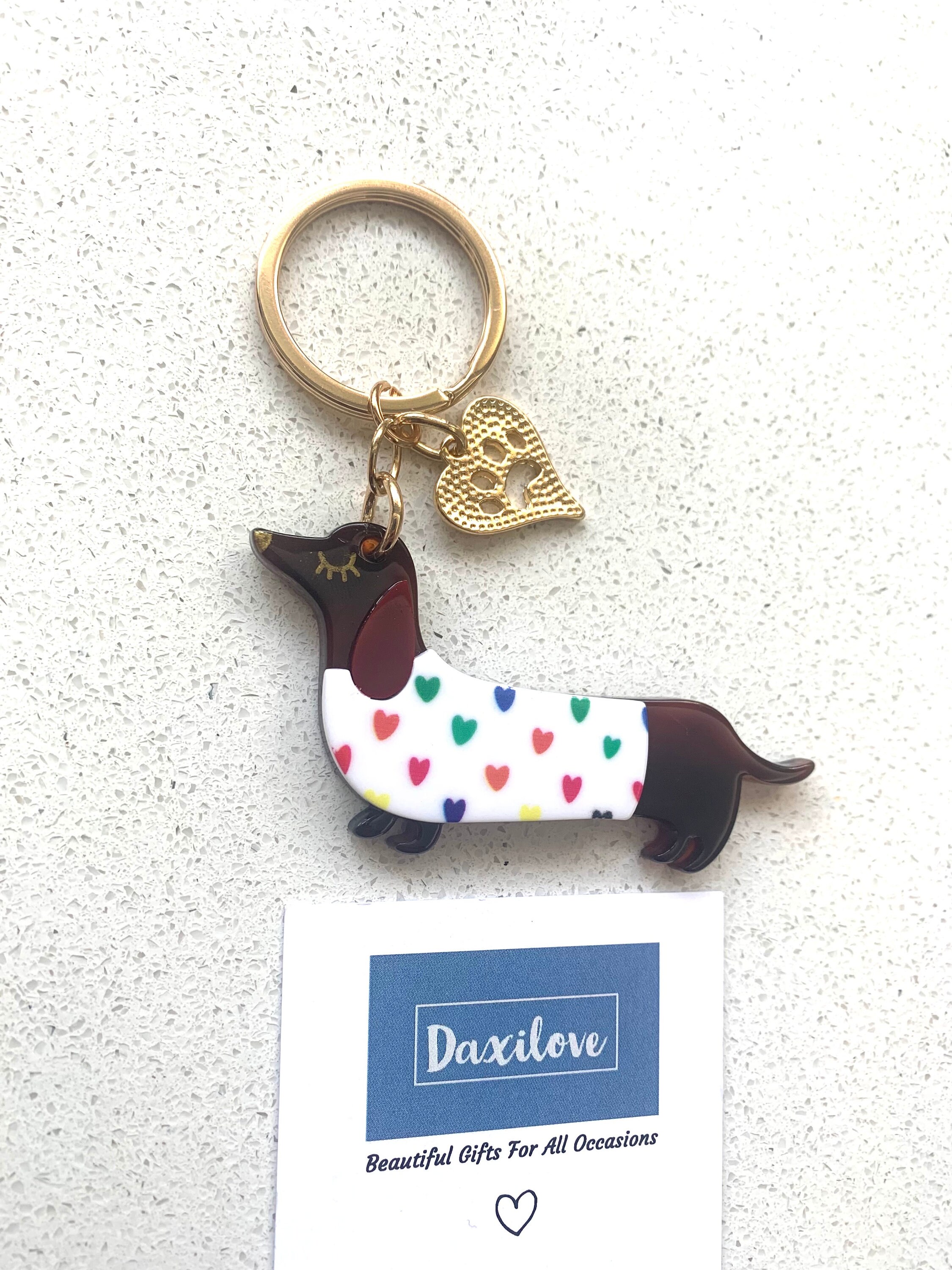 Dachshund Sausage Dog Keyring Keychain in Different Patterns Etsy UK