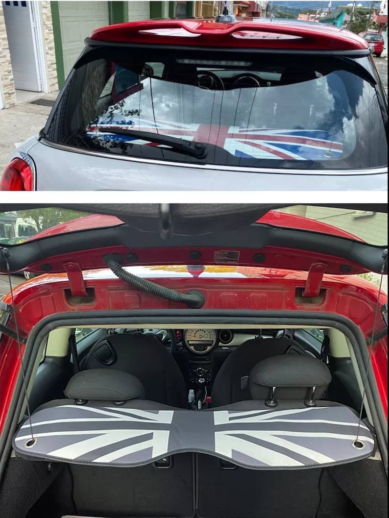 Mini Cooper Trunk Cover Pad: Union Jack PU Leather Interior - Etsy
