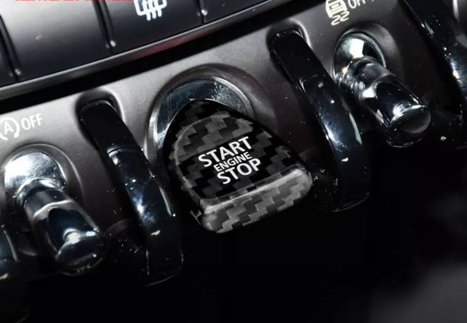 Carbon Fiber Engine Start Stop Button Cover: for Mini Cooper 2013-2023 ...