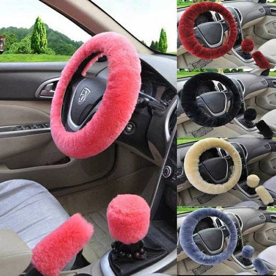 Big fluffy 2024 steering wheel cover