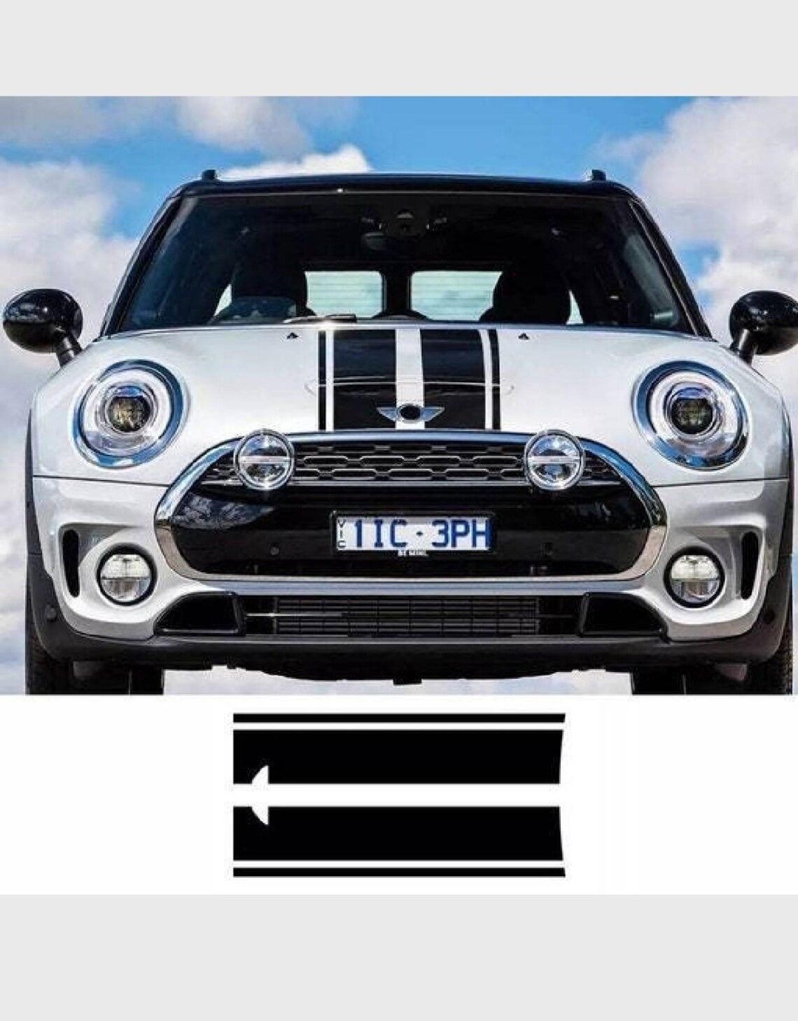2pcs Set Hood Stripes Stickers Decals for Mini Cooper 2001-2022 ...