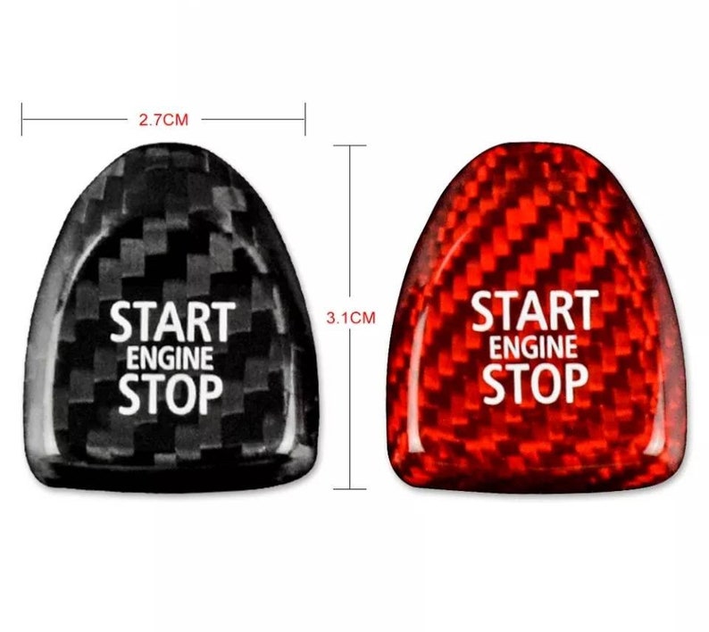 Carbon Fiber Engine Start Stop Button Cover: for Mini Cooper 2013-2023 ...