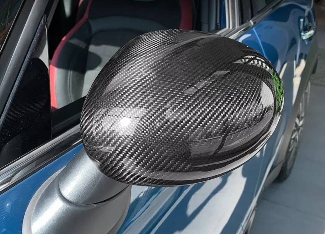 2pcs Set Real Carbon Fiber Mirror Covers for Mini Cooper Accessory 2007