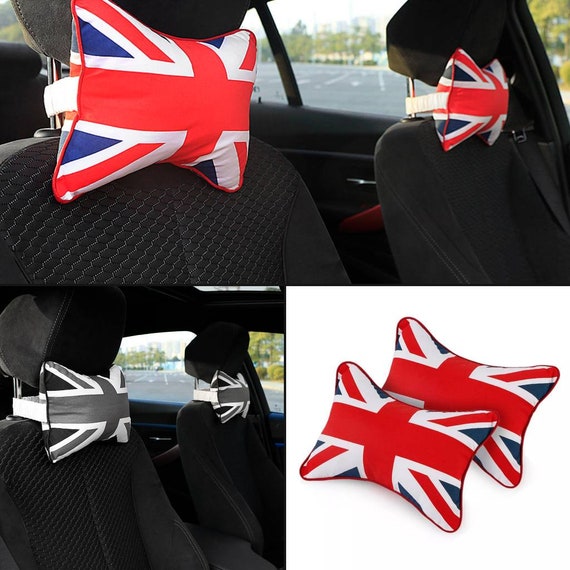 Kopfstütze Set Union Jack Auto Sitzkissen für Mini Cooper 2001