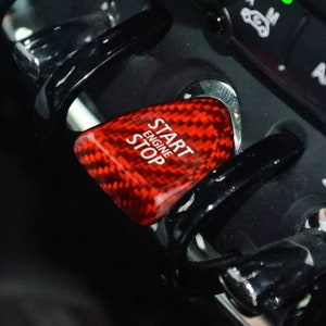 Carbon Fiber Engine Start Stop Switch Button Cover for Mini Cooper 2014-2022 Accessory F54 F55 F56 F57 F60 Countryman Accessories Decoration