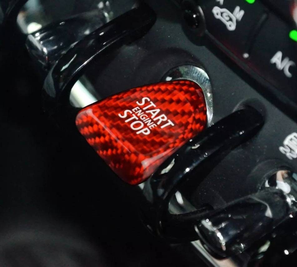 Carbon Fiber Engine Start Stop Button Cover: for Mini Cooper 2013-2023 ...