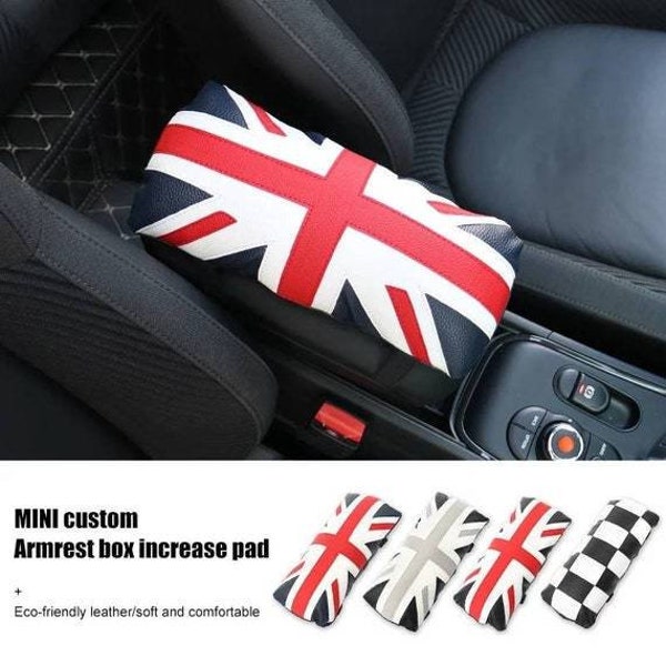 PU-Leder Armlehnenpolster Bezug Kissen Kissen Union Jack für Mini Cooper R55 R56 F54 F55 F56 F60 Countryman Clubman Cooper S Zubehör