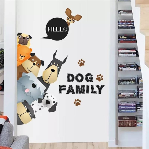Dogs Wall Decals Etsy