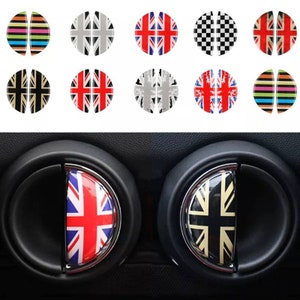 2pcs Set Interior Door Handle Stickers Decals Crystal Epoxy for Mini Cooper Accessory R55 R56 R60 R61 F54 F55 F56 F60 Countryman