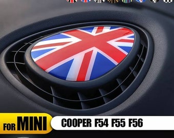 Center Air Outlet Sticker Decal Crystal Epoxy for Mini Cooper Accessory F54 F55 F56 Clubman Union Jack Accessories Interior Car