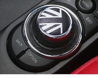 Cover multimediaknop: PU-lederen sticker voor Mini Cooper (F55 F56 F57) 2014-2022