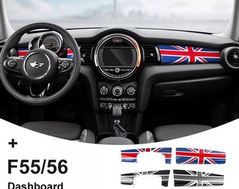 2pcs Set Interior Dashboard Trim Panel Cover for Mini Cooper Accessory F55 F56 F57  2014-2020