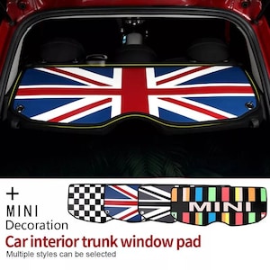 Car Interior Trunk Cover Pad PU Leather Velcro for Mini Cooper Accessory R56 R60 F55 F56 F60 Union Jack UK