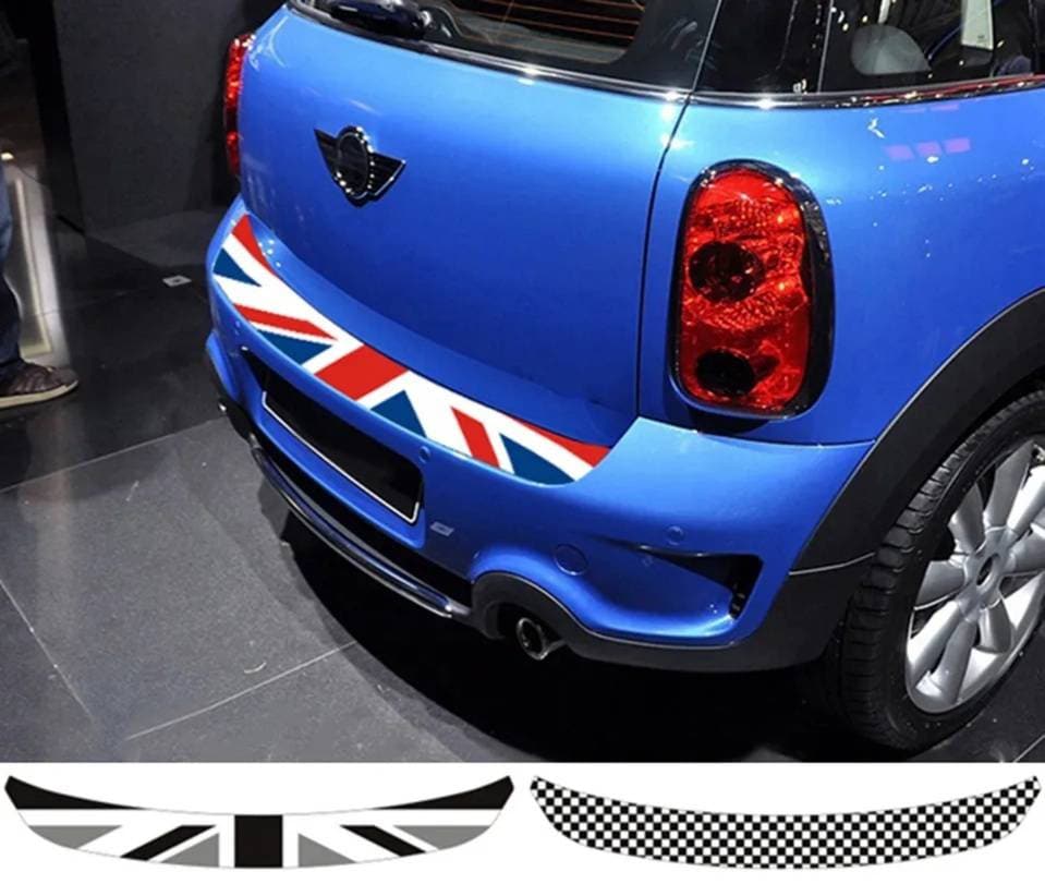 Generic Universal Rear Trunk Plate Guard Sticker Car Rear Bumper Trim  Anti-Scratch Protection Striped Sticker Carbon Fiber Film : : Car  & Motorbike