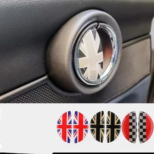 2pcs Set Interior Door Handle Stickers Decals Crystal Epoxy for Mini Cooper Accessory R55 R56 R60 R61 F54 F55 F56 F60 Countryman