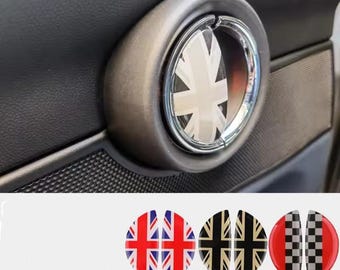 2pcs Set Interior Door Handle Stickers Decals Crystal Epoxy for Mini Cooper Accessory R55 R56 R60 R61 F54 F55 F56 F60 Countryman