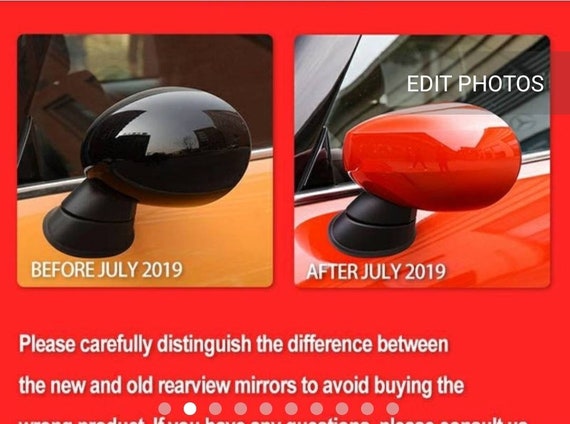 2pcs Set Mirror Covers for Mini Cooper 2019-2024 Set Mirror Caps F54 F55  F56 F57 F60 Clubman Countryman 