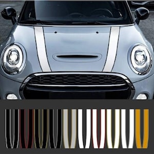 2pcs Hood Stripes Stickers Decals for Mini Cooper R55 R56 R60 R61 F54 F55 F56 F60 Countryman Accessories