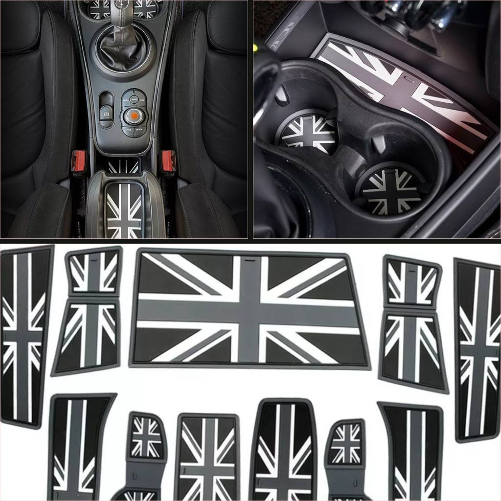 Kopfstütze Set Union Jack Auto Sitzkissen für Mini Cooper 2001-2023 Clubman  Countryman Interior Accessoires - .de