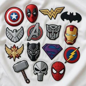 Écussons brodés de super-héros Marvel, Batman, Hulk et Spider-Man à repasser pour sac à dos, chapeau et vêtements, cadeau pour les fans des Avengers