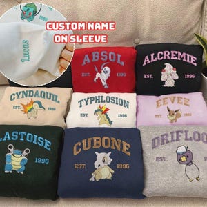 Embroidery Anime Characters Sweatshirt, Embroidered Shirt, Anime Manga Shirt, Anime Lovers Shirt, Anime Gift For Him ESH1026-1200.H.C
