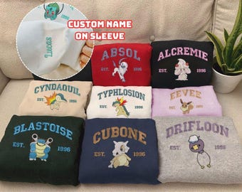 Embroidery Anime Characters Sweatshirt, Embroidered Shirt, Anime Manga Shirt, Anime Lovers Shirt, Anime Gift For Him ESH1026-1200.H.C