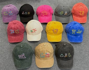 Custom Anime Characters Embroidered Hat, Anime Sun Hat, Anime Lover, Gift For Friends, Family Trip Hat, Anime Fans Hat
