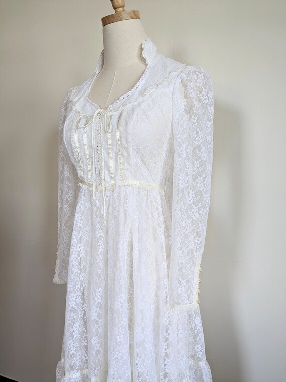 70s Gunne Sax wedding dress, vintage lace bridal gown… - Gem