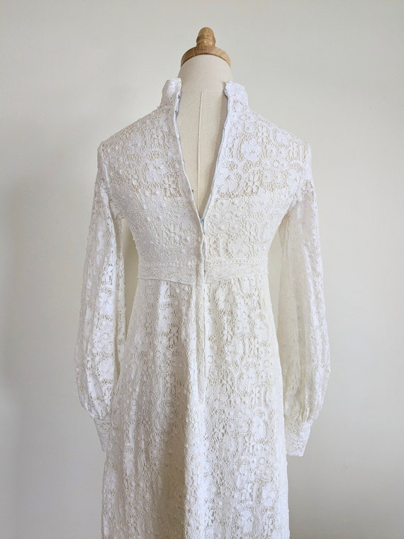 Vintage Crochet Lace Floral Dress