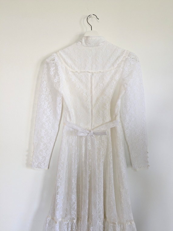 70s Gunne Sax wedding dress, vintage lace bridal gown… - Gem