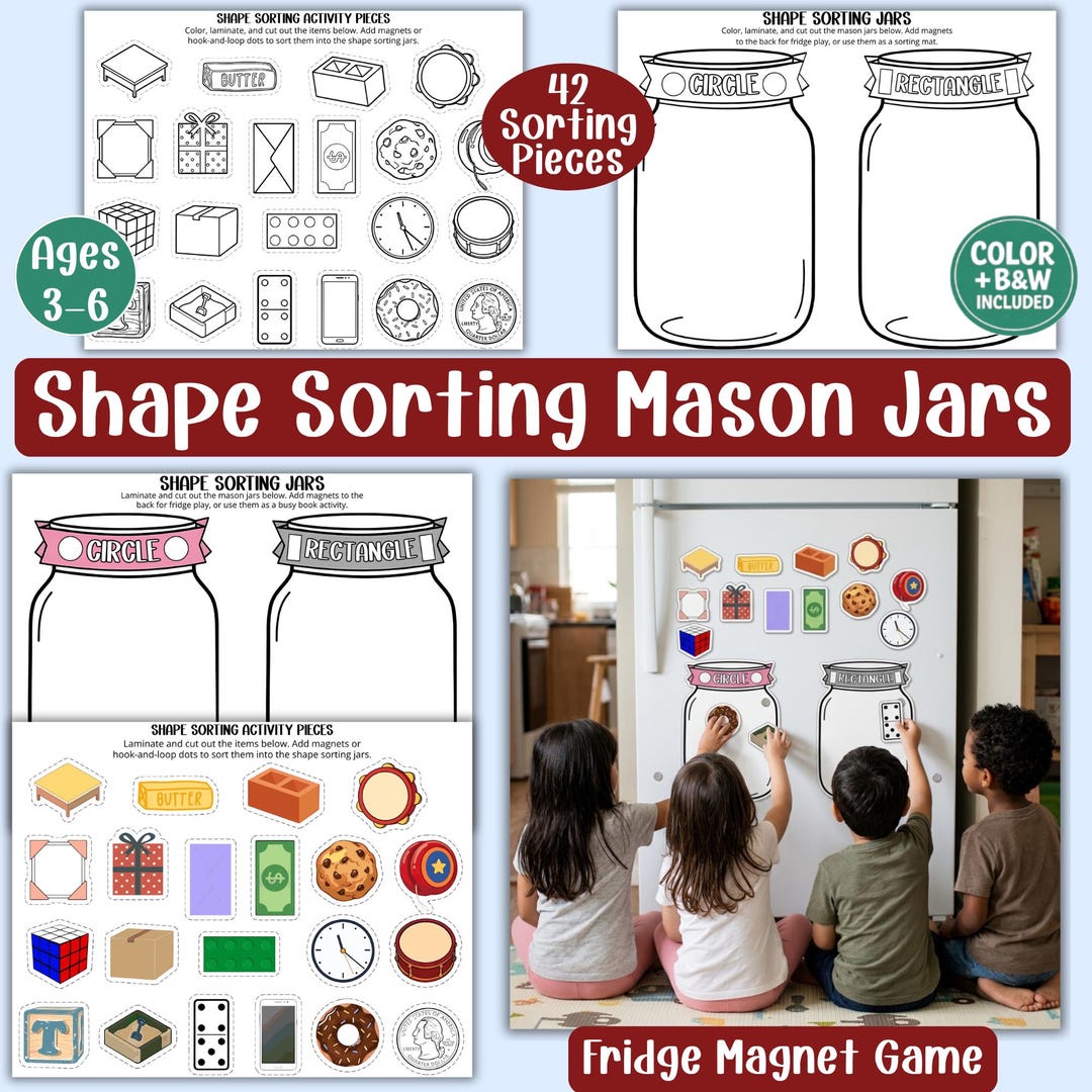 Printable Shape Sorting Activity for Toddlers and Preschoolers Color ...