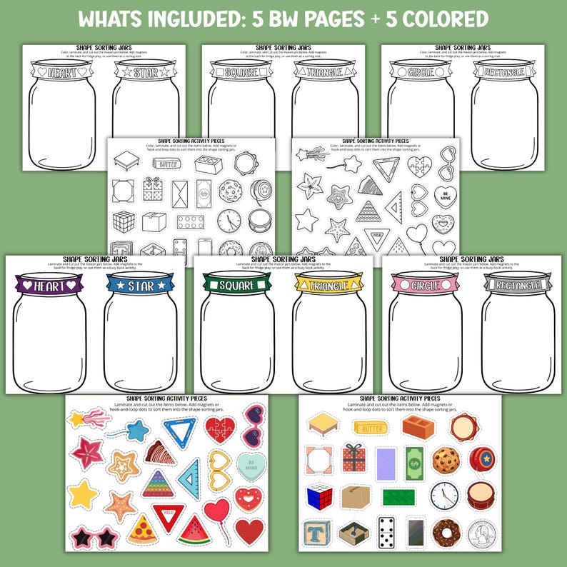 Printable Shape Sorting Activity for Toddlers and Preschoolers Color ...